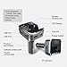 WBESEV Car Charger FM Transmitter Bluetooth Radio Adapter Window Breaker With 2 USB Ports Wireless Stereo Music Player for Phones With Hands Free Calling Voice Navigation Input TF Card Slot (Black)