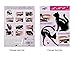 LKE 2 in 1 Cat Eyeliner Stencil, Matte PVC Material Smoky Eyeshadow Applicators Template Plate,Professional Multifunction Black Cat Shape Eye liner & Eye Shadow Guide Template (12 PACK)
