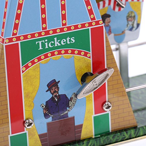 Dovewill Retro Wind up Spinning Ferris Wheel with Music Movement Clockwork Metal Tin Toy Collectible Gift
