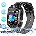 SZBXD Kids Waterproof Smart Watch Phone, LBS/GPS Tracker Touchscreen Smartwatch Games SOS Alarm Clock Camera Smart Watch Christmas Birthday Gifts for School Boy Girls (Black)