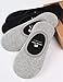 Vero Monte 4 Pairs Women Middle Profile No Show Socks (6-7.5, 2 Grey + 2 Black) 45051