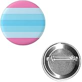 Transmasculine Trans Man Woman Pride Flag Pin 2.25” Round Circle Shape Metal Button Pin Badge Pinback 2.25 inch Pin 57 mm 5.7 cm