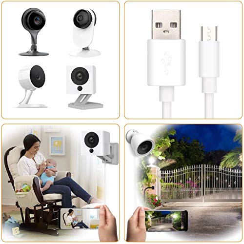 25ft USB Power Extension Cable Power Cord for Wireless Home Security