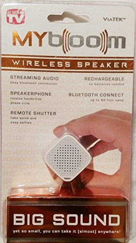 My Boom Bluetooth Speaker-White- Portable- Rechargable- Compact