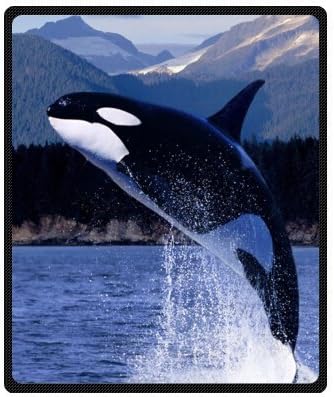 YISUMEI - Soft Fleece Blanket - Orca Killer Whales Whale,150 x 200 cm Throw Suitable for Bed or Sofa, Color1