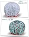 Mesehome Adult Extra Large Shower Cap For Long Hair(2 Pack)-Socialite Stylish Design Mold Resistant Cap For Men Women & Children-Waterproof Bathing Accessories