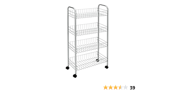 MSV Carrito DE Cocina Multiuso 4 Niveles Cromado, Acero ...