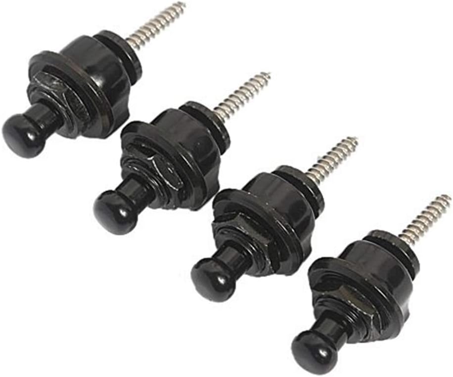 Aofocy 4pcs Round Head Guitar Bass Strap Locks Schaller-style Straplocks