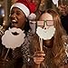67-Piece Christmas Party Photo Booth Props Kit, Christmas decoration & Party Supplies, Including Christmas glasses, hand signs, hats, tags ect.