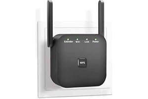 2025 WiFi Extender Booster – Covers 10,000 Sq.ft & 60 Devices, High-Speed Internet Repeater with Ethernet Port, Easy Setup, S