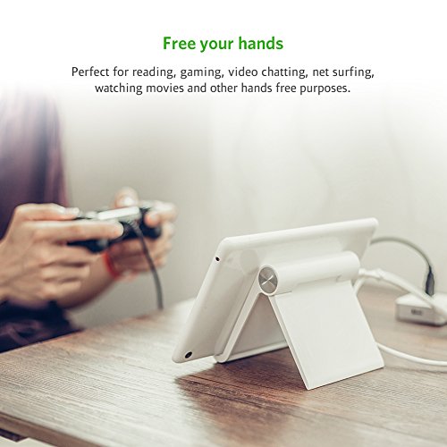 UGREEN Tablet Stand Holder for ipad, Nintendo Switch, Samsung Tab, Galaxy S7 Smartphones, E-readers and Tablets (White)