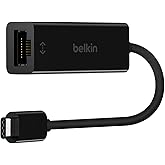 Belkin USB-C to Ethernet Adapter, Gigabit Ethernet Port Compatible w/ USB-C Devices, USB-C to Ethernet Cable for MacBook Pro 