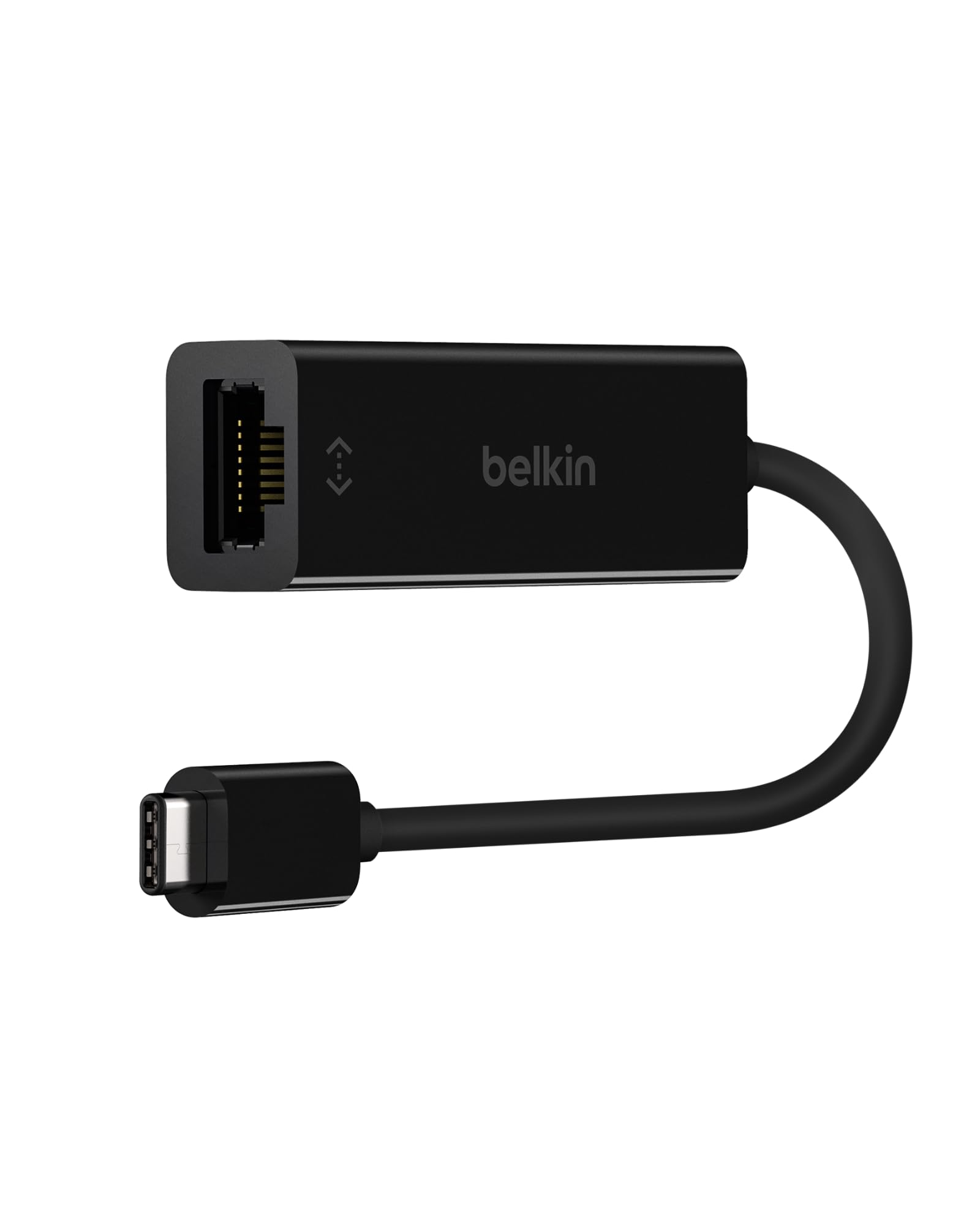 Belkin F2CU040btBLK USB-C to Gigabit Ethernet Adapter (USB-IF Certified, Compatible with MacBook Pro (2016), Dell XPS 13 inch), Black