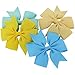 Fortop Baby Girls Boutique Grosgrain Ribbon Pinwheel Hair Bows With Clips For Teens Babies 40Piece