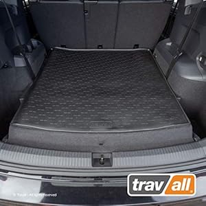 Travall Liner Rubber Kofferruim Mat Compatibel met Volkswagen Tiguan Allspace 7 Persoons (Vanaf 2017) TBM1190 – Voertuig…