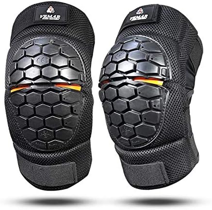Adults Motorcycle Elbow Knee Shin Guards for Men Women Outdoor Sports Motocross Cycling Elbow Knee Pads Support Protective Gear Armor Protector, Black