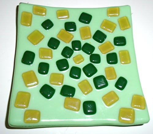 Small plate or shallow bowl, handmade art glass, one of a kind