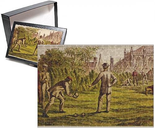 Photo Jigsaw Puzzle of Men playing bowls on a lawn