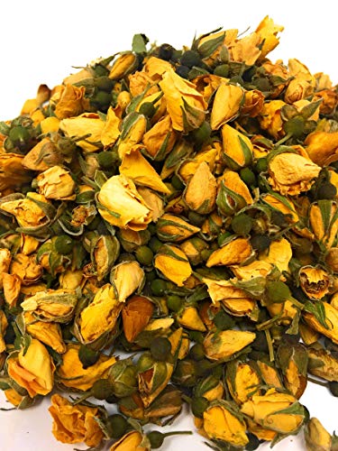 image for Bluechai Yellow Rose Buds - Organic Dried brilliant Yellow Rose Petals
