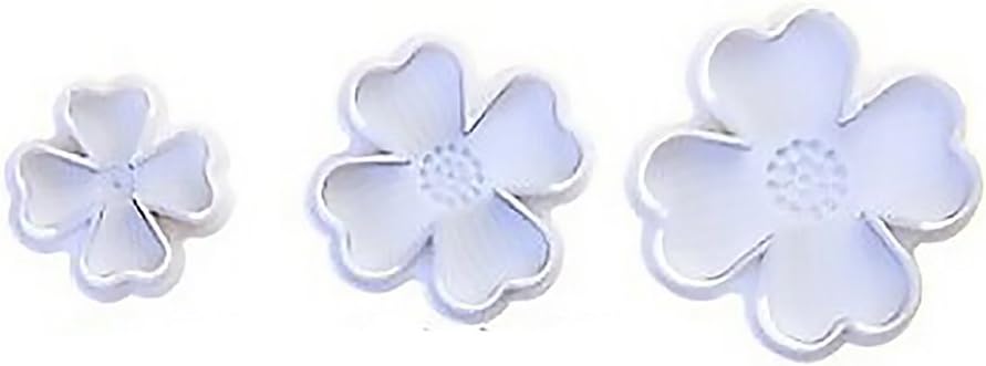 PIAGO 1 Pcs Set of 3 Pcs Four Leaf Clover Plunger Cutter Cake Decorating Fondant Embossing Tool