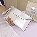YALUXE Women's Large Genuine Leather Zipper Pocket Purse Clutch Wallet with Wrist Strap Fit Iphone7s Plus Silver-Tone