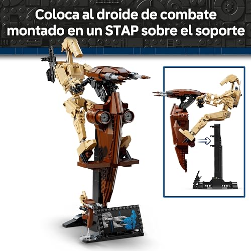 Star Wars 75428 Droide de Combate con STAP - Figura Articulada de Juguete - Decoración del Dormitorio - Regalo para Niños y Niñas de 12+ Años y Adolescentes Fans de La Amenaza Fantasma