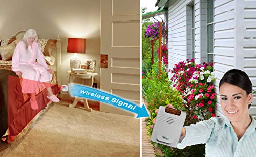 Smart Caregiver Anti-Wandering Motion Sensing System - Wireless Motion Sensor with Remote Alert Monitor (Up to 300 ft). Includes 10 Individual Cleaning Wipes and Liberty Cleaning Cloth
