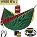 Wise Owl Outfitters Camping Hammock With Tree Straps by Single & Double Portable Lightweight Heavy Duty Nylon Hammocks - Best Camp Gear for Outdoors, Beach, Hiking - DO One Love