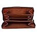 RUSTIC TOWN Leather Money Manager RFID Women’s Wallet Purse Clutch Organizer (Brown)