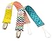 Clip on Pacifier Holder for Girls by Three Blessings Baby | Pacifier Clip 4 Pack in 3 Different Sets | 2-Sided Chic Design | Non-Toxic, Lead Free, BPA Free| Perfect Baby Shower Gift Set (Rainbow)