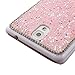 Galaxy Note 3 Case, NSSTAR Beauty Luxury Shiny Sparkle Bling Bling Glitter Handcraft Crystal [Rhinestone Diamond] Hard Plastic Plated Slim Case Cover Full Cover Protective Case for Samsung Galaxy Note 3 (Diamond: Pink)