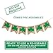 Partyprops Rustic Shamrock Garland | Burlap Shamrock Banner | St. Patrick's Day Decorations | Green Rectangular Burlap Garland