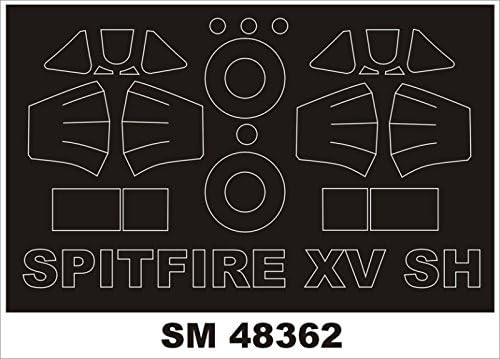 Montex Mini Mask 1:48 Spitfire Mk.XV for Special Hobby Spraying Stencil #SM48362