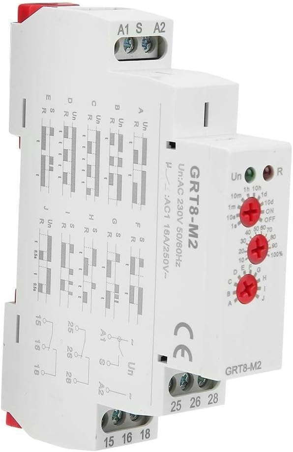Relay Module, AC 220V GRT8-M2 Multifunctional Delay Time Relay with 10 Functions DIN Rail Mount Delay Relay - Image 3