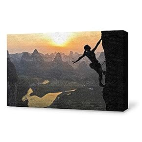 Canvas Wall Art for Living Room,Bedroom Home Artwork Paintings Rock Climbing Ready to Hang - 12x18 inches