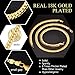 U7 Men Chunky Necklace 18KGP Stamp Hip Hop Jewelry Thick 9MM Wide 18K Yellow Gold Plated Snake Curb Chain - 24 Inch