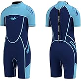 Seaskin Kids Wetsuit for Boys Girls Toddler 3mm Neoprene Wet Suits Back Zip Thermal Swimsuits for Swimming Diving Surfing