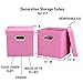Household Essentials Cube Set with Lids, Pink, 2-Pack