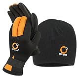 Celsius Deluxe Neoprene Medium NG-HAT/M Glove/Hat Combo Waterproof/Velcro Wrist