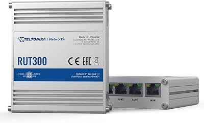 Teltonika RUT300 Industrial Ethernet Router 5x Port PoE USB I/O RutOS