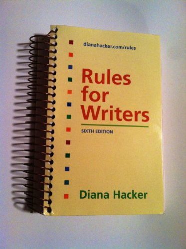 Rules for Writers (Sixth Edition) 0312541570 Book Cover