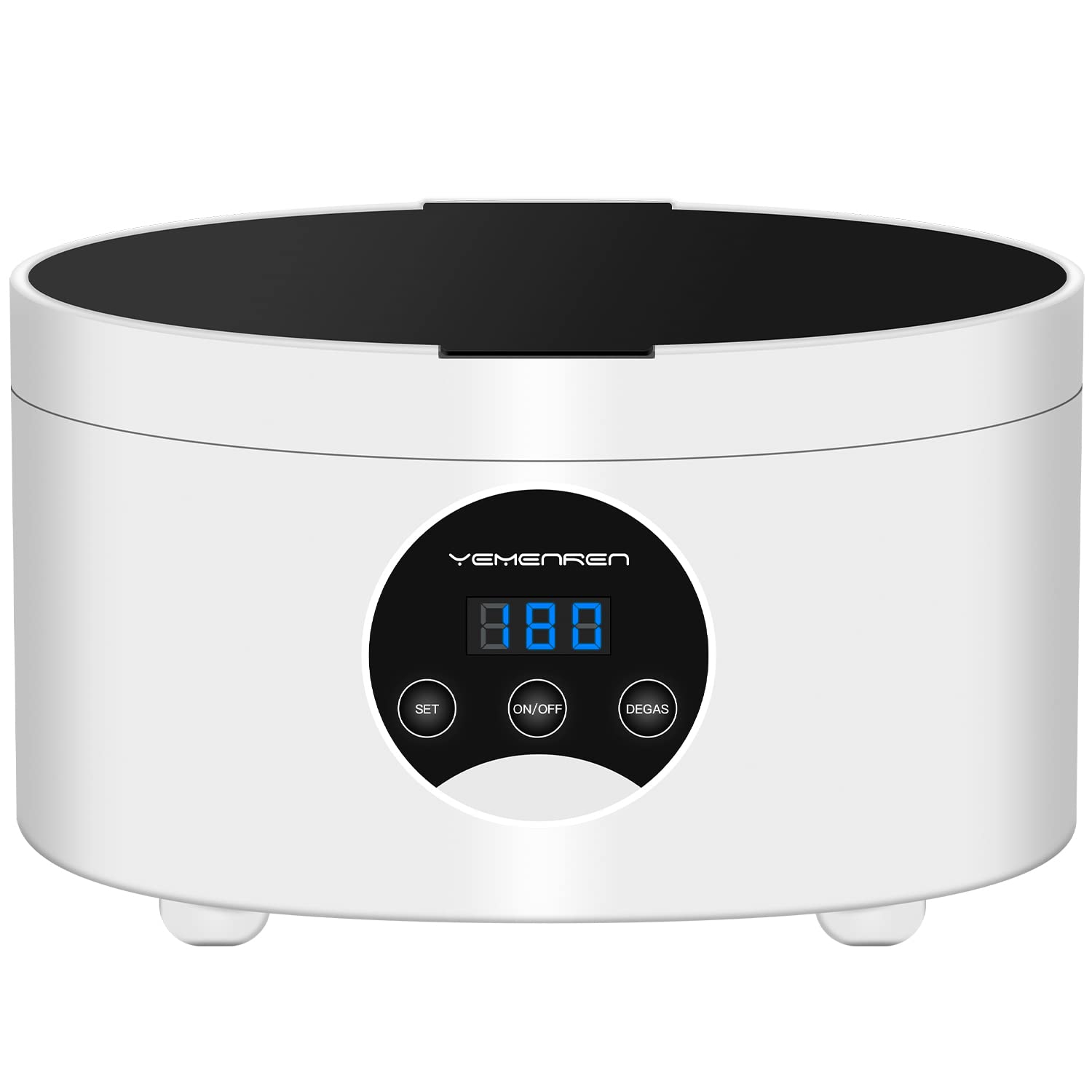 YEMENREN 超音波洗浄機 600ml 大容量 48,000Hz 小型家用 5段階タイマー設定 クリーナーダメージなしメガネ 貴金属 入れ歯 シェーバー マウスピースの洗浄 時計ホルダー、クリーニングバスケット付 (ホワイト)商品画像