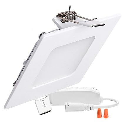 B-right 9W Dimmbar LED Einbaustrahler LED Panel Leuchte, 3000K, Warmweiß,720 Lumen, Eckig LED Einbauleuchten, Eckig LED Panel