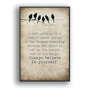 Framed Canvas Wall Art for Living Room, Bedroom Beautiful Quotes Canvas Prints for Modern Home Decoration Ready to Hang - 16"x24" inches