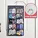 Closet & Door Hanging Organizer with Rotating Metal Hanger, Mesh Pockets and Dual Sided Wall Shelf Wardrobe Storage Bags for Bra Sock Shoe Jewelry Gadget