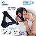 Sims Anti-Snoring Sleep Aids (3-Pack) Stop Snoring Chin Strap, Mouthguard, and Nose Vents | Supports Mouth Breathing Side or Back Sleepers | Men and Women | Adjustable