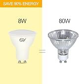 GY GU10 LED Bulbs 8W 2700K 800lm Non-dimmable 120° Pack of 12 view 4