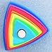 Grimm's Large Wooden Triangular Conical Tower (Wankel), 11-Piece Rainbow Colored Stacker, Made in Germany