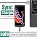 USB Type C Cable,Snowkids USB C To USB 3.0(6.6 Feet) Nylon Braided Cable Fast Charger for Samsung Galaxy S8 S9 Plus Note 8,LG G5 V20 V30,Nexus 6P 5X,Macbook Pro,Google Pixel 2 XL Moto Z2(2Pack,Silver)