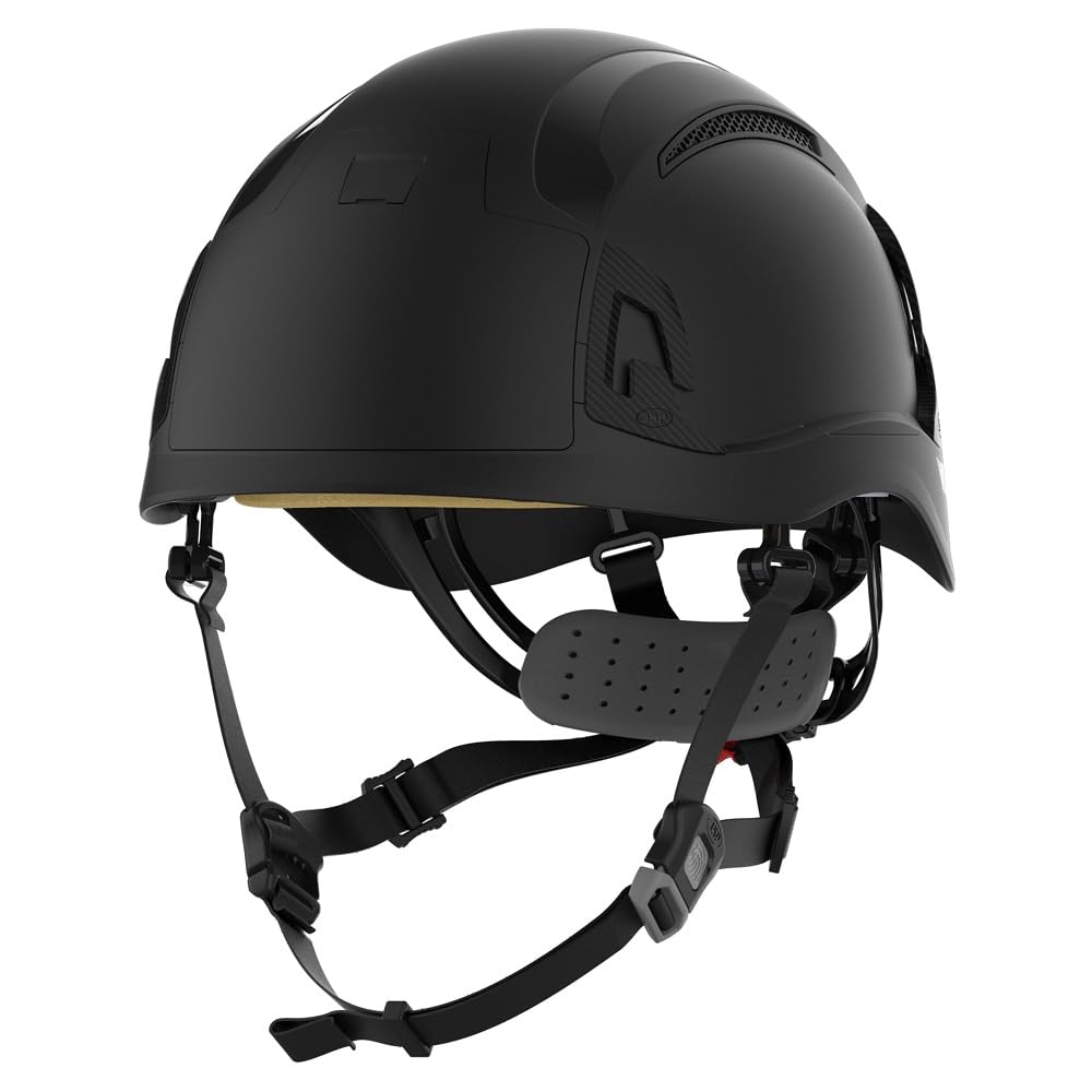 JSP EVO ALTA BASEWORKER Industrial Safety Helmet Hard Hat - Wheel Ratchet - Vented - Black - All-Round High Impact Head Protection EN 397 & EN 50365